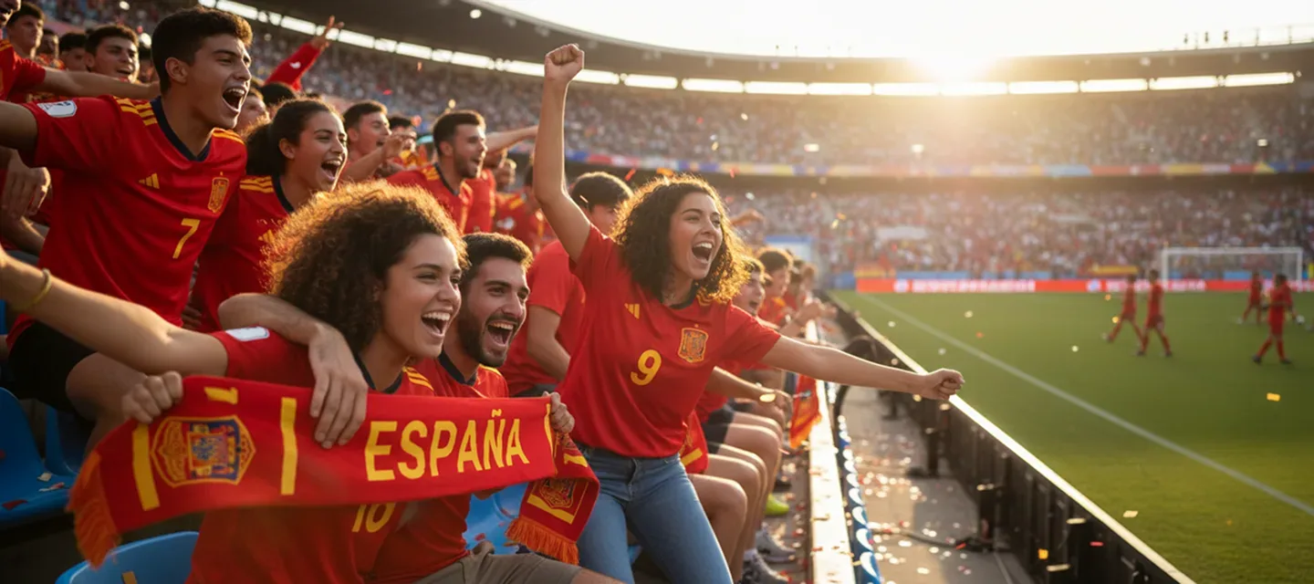 Afición de la selección española en el estadio